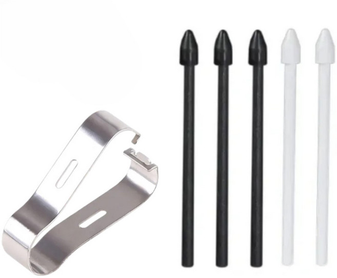 다온셀렉트 삼성 갤럭시 s펜 호환 교체용 펜촉 블랙 3p + 화이트 2p 세트, 블랙, 화이트, 1세트