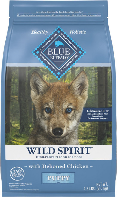 블루버팔로 퍼피 와일드 스피릿 건식사료, 2kg, 1개, 닭