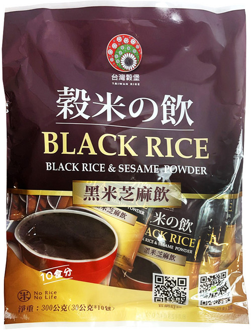 台灣榖堡 台灣公司貨 黑米芝麻飲, 30g, 10個裝, 1組