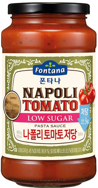폰타나 나폴리 저당 토마토 파스타소스, 600g, 1개