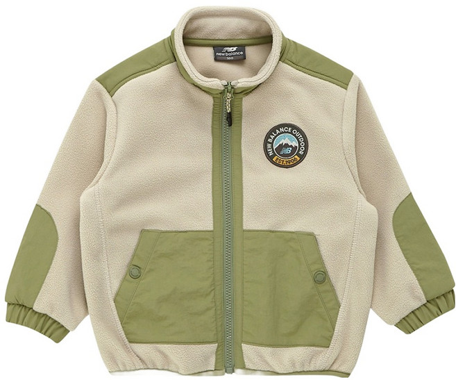 New Balance Kids ESSENTIAL 梭織拼色短毛刷毛外套