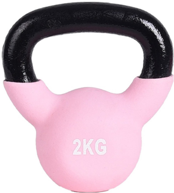 AD-ROCKET KettleBell 頂級鑄鐵 軟壺鈴, 粉色, 1個, 2kg