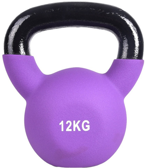 AD-ROCKET KettleBell 頂級鑄鐵 軟壺鈴, 紫色, 1個, 12kg