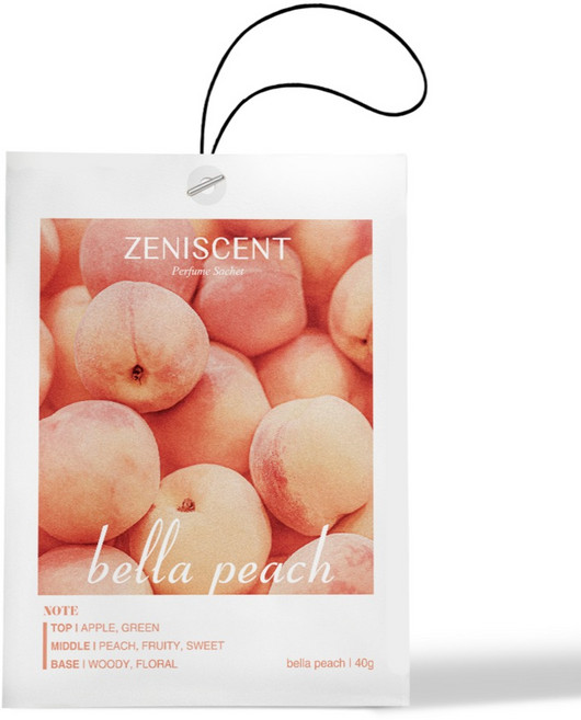 제니센트 무드 퍼퓸 사쉐 옷장방향제 본품, 40g, 1개, 벨라피치