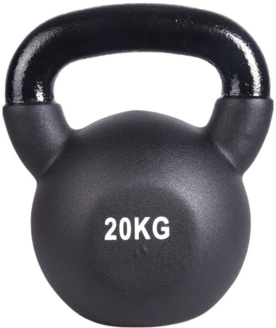 AD-ROCKET KettleBell 頂級鑄鐵 軟壺鈴, 黑色, 1個, 20kg
