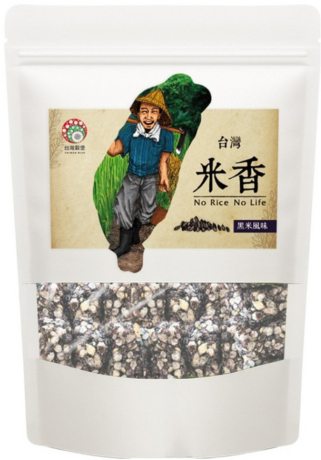 台灣榖堡 台灣公司貨 台灣米香黑米口味, 1個, 220g