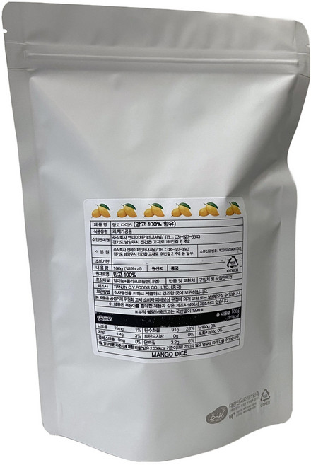 이홈베이킹 동결건조 망고다이스 과일칩, 100g, 1개