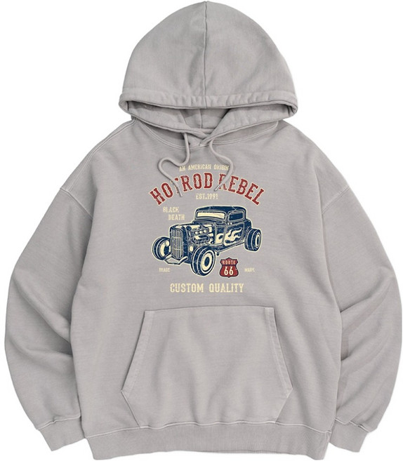 일루소 남여공용 600G 피그먼트 핫로드 후드티