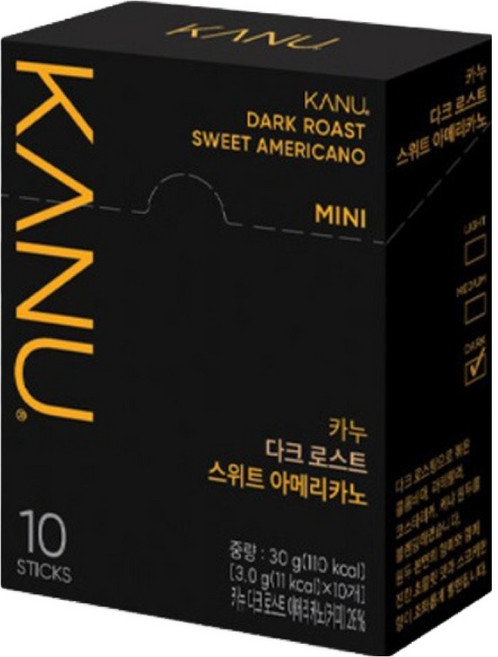 카누 다크 로스트 스위트 미니 커피, 3g, 10개입, 1개