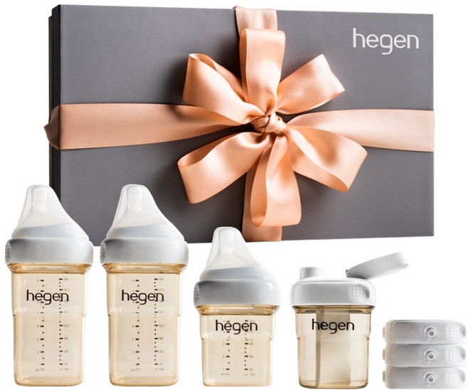 헤겐 에브리데이 젖병 선물세트, 화이트 + 그레이 + 투명, 780ml, 1세트