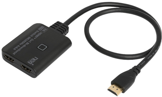 넥시 8K HDMI 양방향 선택기 NX1305, 블랙, 1개