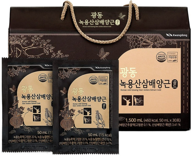 광동제약 녹용산삼배양근 골드 30p, 1.5L, 1개