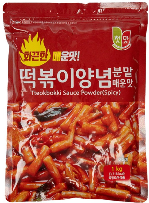 첫맛 떡볶이양념 분말 매운맛, 1kg, 1개