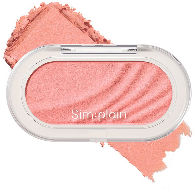 Sim plain Glim On腮紅, 1個, 10 貝殼蜜桃