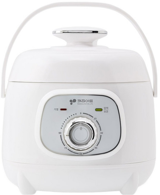 키친아트 미니 멀티쿠킹 압력밥솥 2L 1~2인용, KSJ-RC350, 화이트