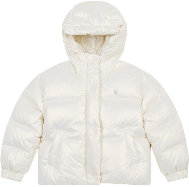 베네통키즈 후드 크롭 다운 패딩점퍼 QADJP1561