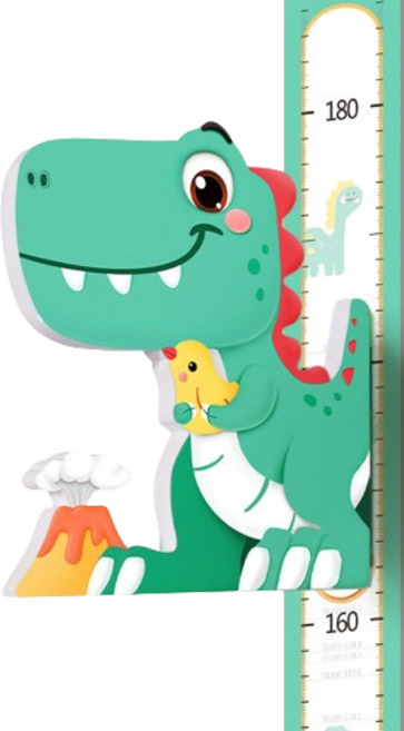 레벨굿즈 자석 캐릭터 키재기 스티커, 공룡