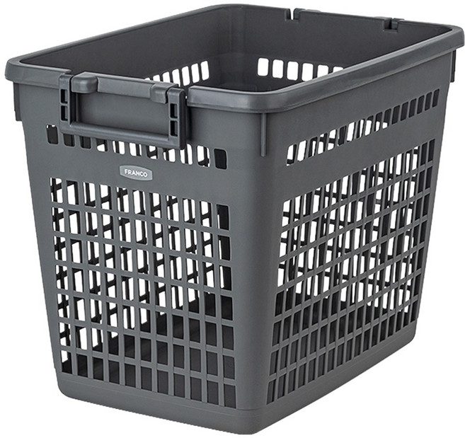 프랑코홈 대용량 손잡이 빨래바구니 50L, 그레이