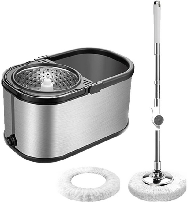 부자오빠 스테인리스 통돌이 회전걸레, 1개