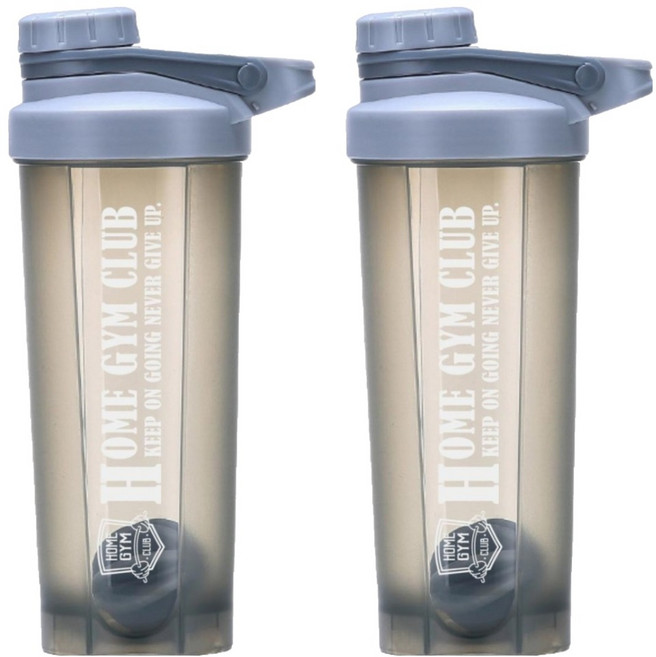 HOME GYM CLUB 居家健身 奶昔搖搖杯, 灰色, 700ml, 2個