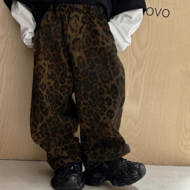 Miso Papa 兒童蓋瑞豹紋內搭褲