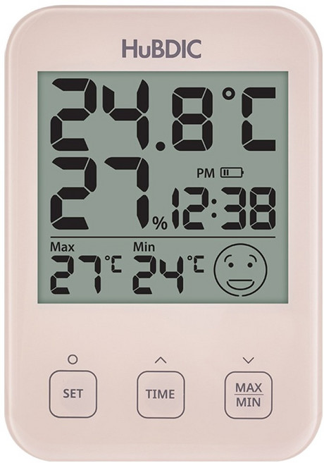 휴비딕 디지털 시계 온습도계 아이콘 HT-7 베이지, 1개, 옵션선택