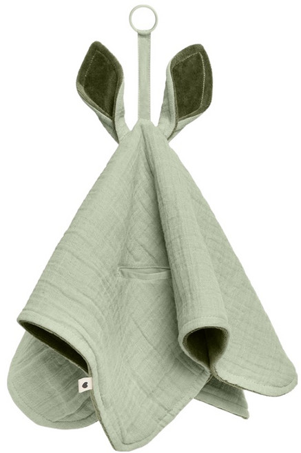 BIBS Cuddle Cloth Kangaroo 袋鼠安撫巾, 1個, 灰綠色