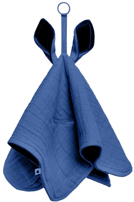 BIBS Cuddle Cloth Kangaroo 袋鼠安撫巾, 1個, 寶藍色