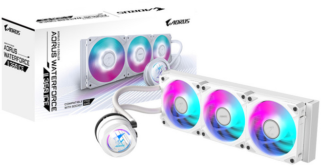 GIGABYTE 技嘉科技 AORUS 水之力 2 360 ICE 水冷散熱器, 1個, AORUS 水之力 II 360, 單一顏色