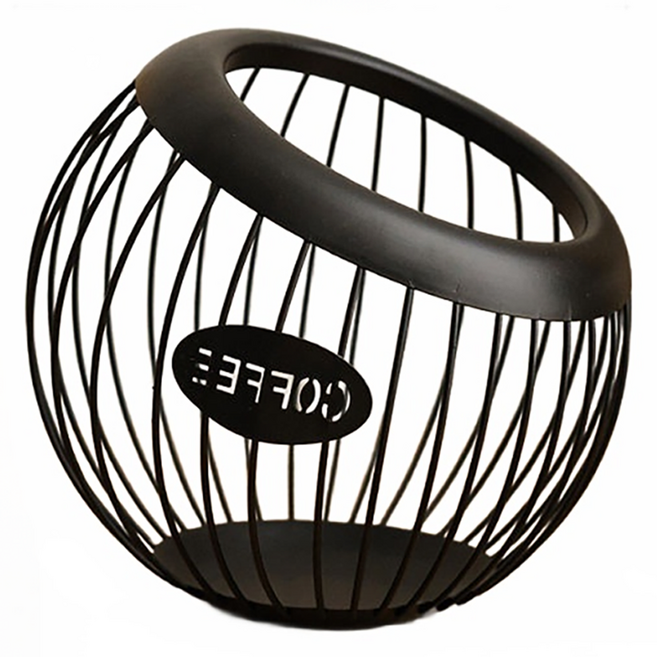 플로리 숏 스타일 커피 캡슐 보관함, 02 블랙, 1개