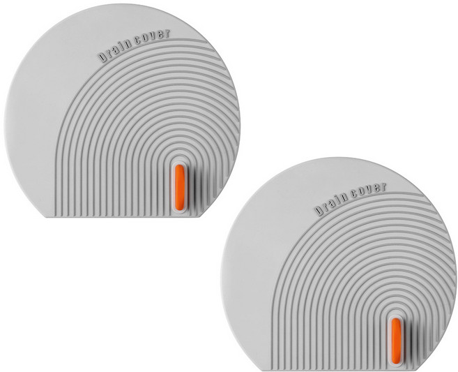 한봄누리 실리콘 냄새차단 배수구 커버 2p, 그레이