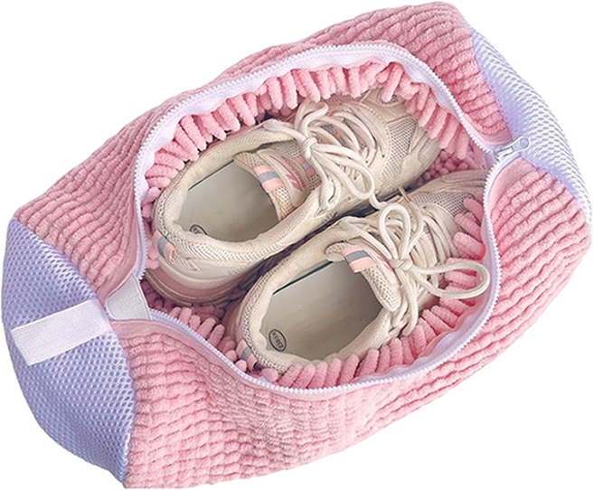 해삐정 신발 세탁망 세탁기 전용 슈즈커버, 03 핑크, 1개