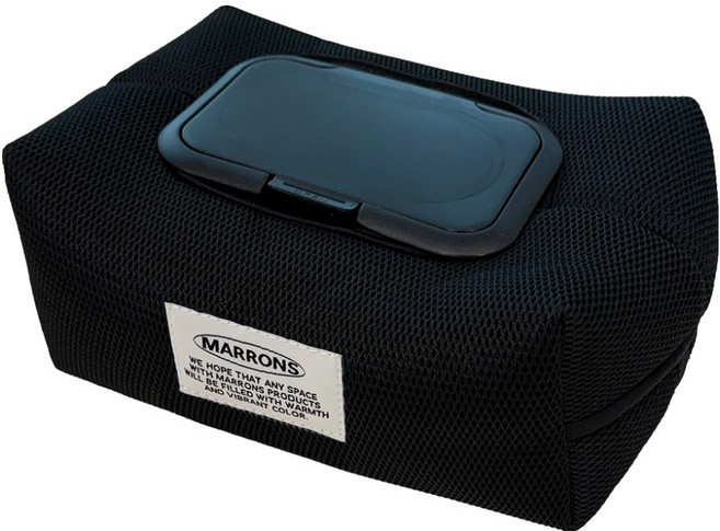 마롱즈 물티슈 케이스, 블랙, 1개
