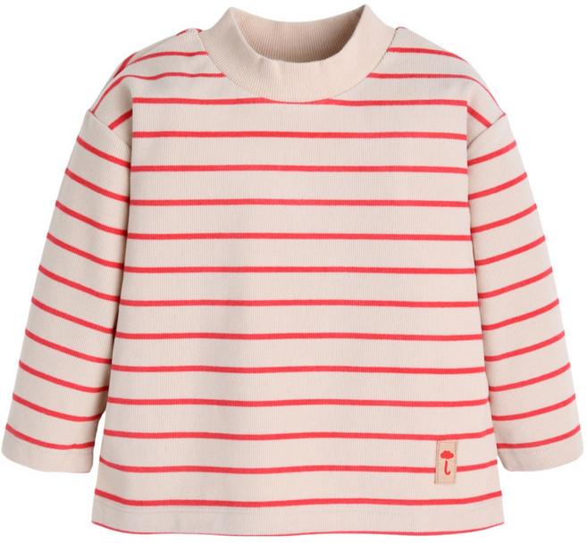 moimoln 兒童夾扣彈性半高領T恤 M244TSF02P