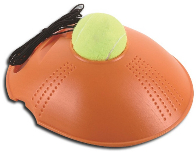 보시카 셀프 테니스 트레이닝 훈련 연습용 고정물통 + 리턴볼 세트, 오렌지, 1세트