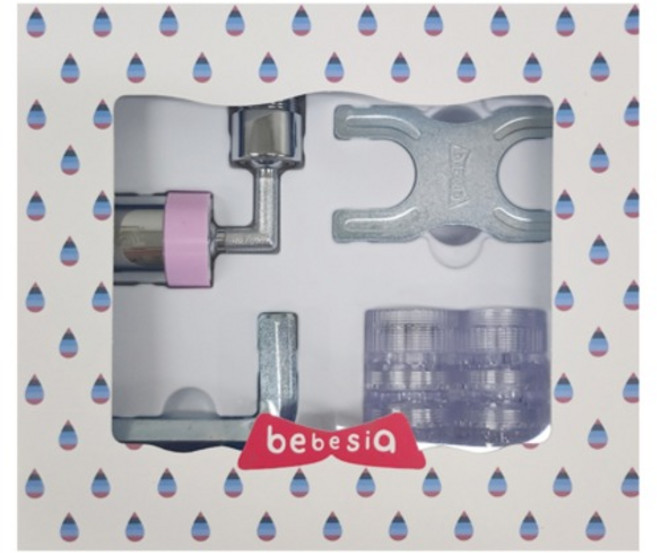 베베시아 세면용 필터 워터탭 회전형, 핑크, 1개