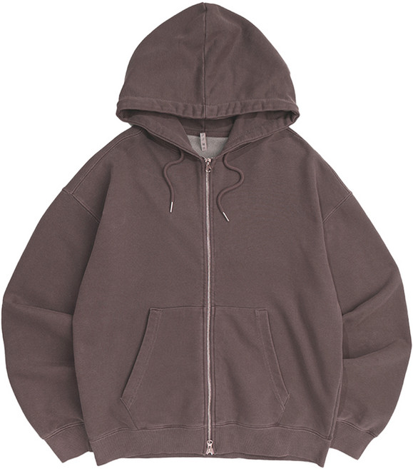 일루소 600G 피그먼트 워싱 후드 집업 자켓