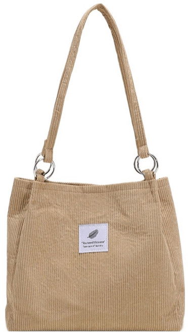 알로데 라벨링 코듀로이백