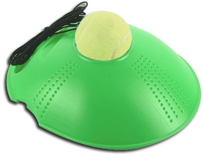 보시카 셀프 테니스 트레이닝 훈련 연습용 고정물통 + 리턴볼 세트, 그린, 1세트