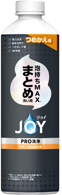 JOY PRO 超濃縮洗碗精 補充裝, 1個, 390ml