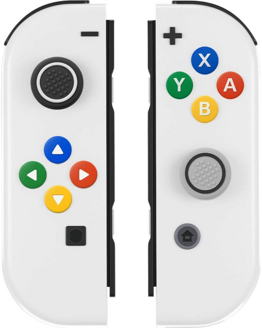 스페이스쉴드 닌텐도 스위치 OLED 조이콘 호환 ABXY 방향 버튼 스틱 캡 실리콘 컬러 톤 체인지 키트, SFC, 1개