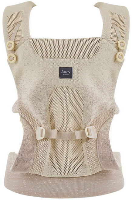 리안 신생아용 브리즈핏 니팅메쉬 아기띠, 크림아이보리