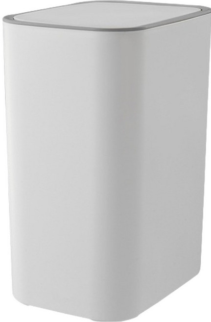 원터치 심플 냄새차단 휴지통 BRP1408, 화이트