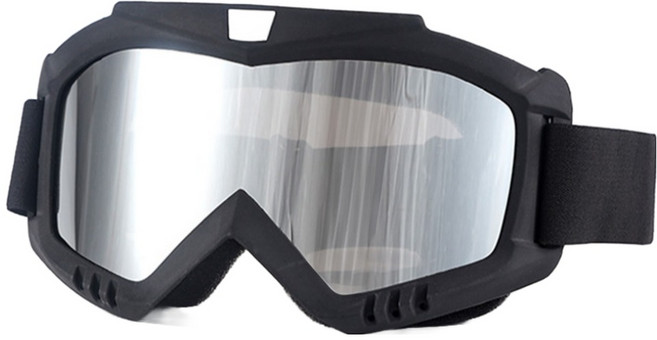 EMPIRE Bellox 滑雪 防風 滑雪板 自行車 水上滑雪 水上活動 登山 護目鏡, 1個, 黑色 + 銀色