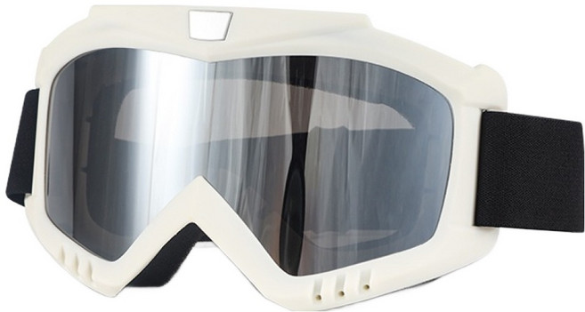 EMPIRE Bellox 滑雪 防風 滑雪板 自行車 水上滑雪 水上活動 登山 護目鏡, 1個, 白色 + 銀色