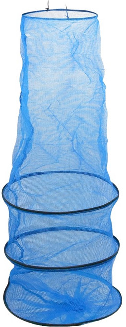 벅703 낚시 접이식 어망 3단 통발 그물망, 블루