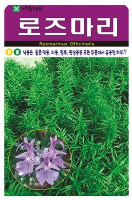 아람종묘 허브 로즈마리 씨앗, 1개