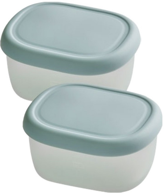실리팟 국내생산 실리콘 밀폐용기 블루버블 소 103 x 80 x 50 mm, 2개, 180ml
