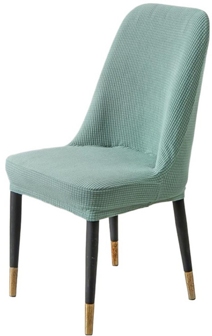 엑스터 럭셔리 모던 곡선형 등받이 의자 커버, 아크 다크그린, 1개