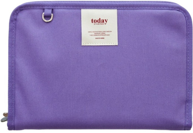 퍼니메이드 캔버스 6공 다이어리 커버 A5, 라벤더, 1개